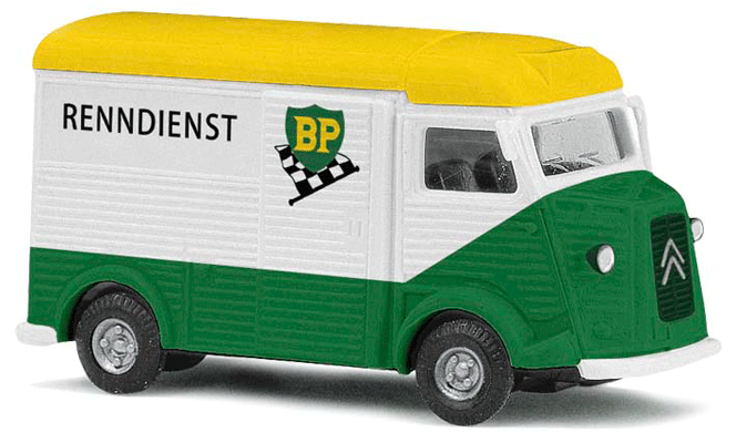 1958 Citroen H Van - Assembled -- BP Renndienst (green, white, yellow, German Lettering)
