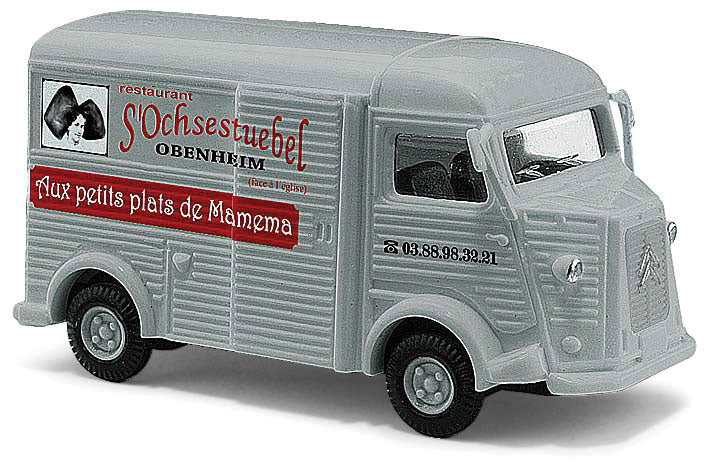 1958 Citroen H Cargo Van - Assembled -- Sochsesteubel (gray, red, German Lettering)
