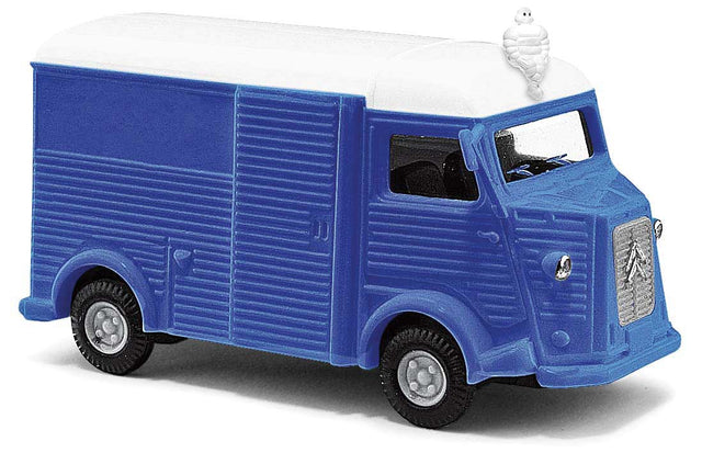 1958 Citroen H Cargo Van - Assembled -- Tire Delivery (blue, white)