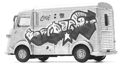 Automobile Citroen -- H With Graffiti