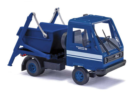 1991 Multicar M26 Skip Loader - Assembled -- THW (blue, white, German Lettering)