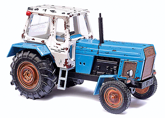 1967 Fortschritt ZT300 Farm Tractor w/Enclosed Cab - Assembled -- With Roll Bar (red, white)