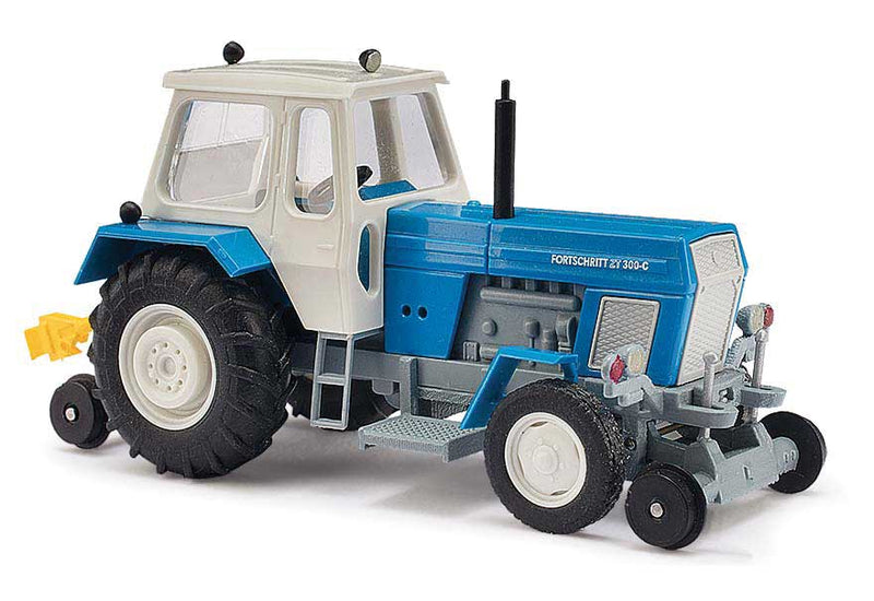 1967 Fortschritt ZT300 Farm Tractor with Cab and Hi-Rail Wheels - Assembled -- Blue, Gray
