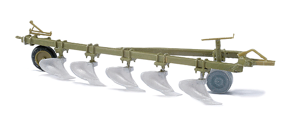 Fortschritt B200 5-Bottom Farm Plow - Assembled -- Green