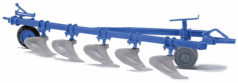 Fortschritt Sugar Beet Plow Attachment - Assembled -- Blue