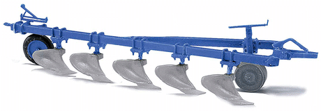 Fortschritt Sugar Beet Plow Attachment - Assembled -- Blue