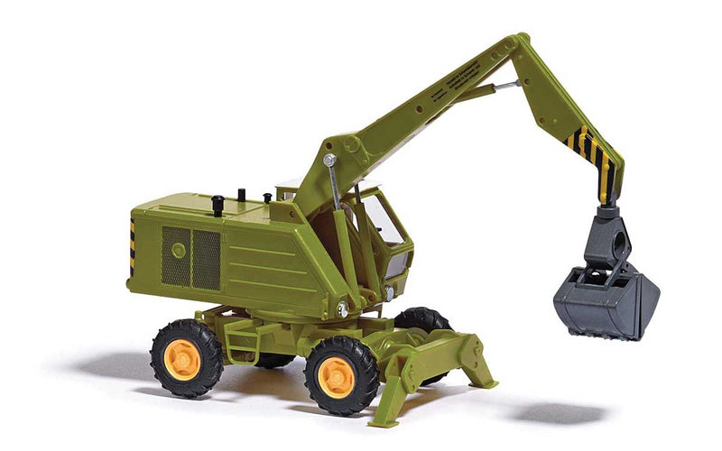 1974 Weimar Mobilbagger T174-2 Rubber-Tired Construction Crane - Assembled -- With Driver (green, yellow)-1