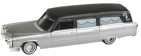 1970 Cadillac Station Wagon -- Hearse (silver, black)