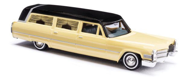 1966 Cadillac Station Wagon - Assembled -- Hearse (yellow, black)