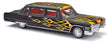 1966 Cadillac Limousine - Assembled -- Crazy Car (black, yellow/orange flames)