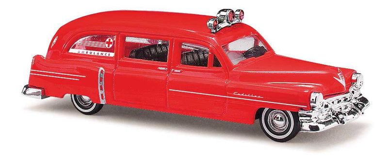 1952 Cadillac Station Wagon Ambulance - Assembled -- Fire Department (red)