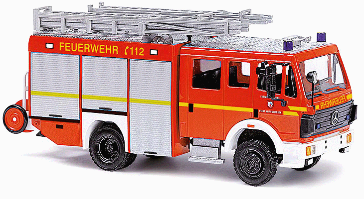 1994 Mercedes-Benz MK94 1224 Fire Tanker Truck - Assembled -- Kaltenkirchen, Germany, Fire Department (red, yellow, silver, German Letteri