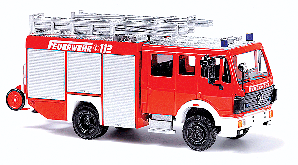 Emergency 1994 Mercedes-Benz MK94 1224 Fire Tanker Truck - Assembled -- Fire Department (red, silver, white, German Lettering)
