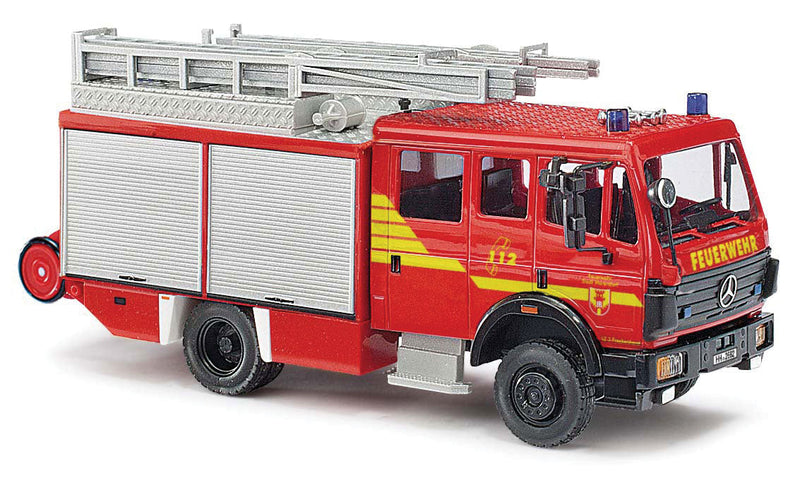 1994 Mercedes-Benz MK94 1224 Fire Tanker Truck - Assembled -- Warendorf, Germany, Fire Department (red, yellow, German Lettering)
