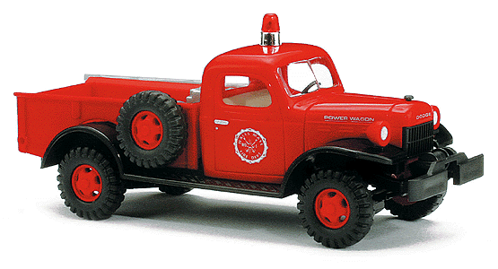 Emergency - Fire Dept. Vehicles - Dodge Power Wagon 4x4 Pickup 1945-68 -- Fire Department (red)