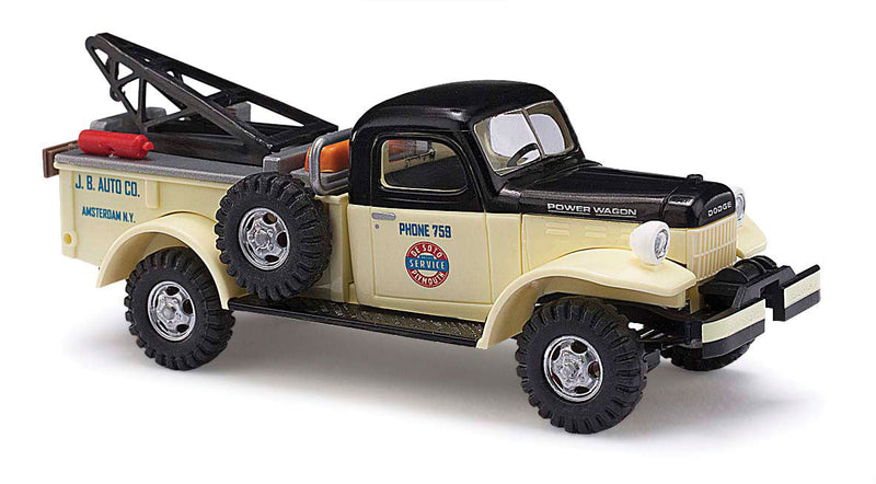 1945-1968 Dodge Power Wagon 4x4 Tow Truck - Assembled -- J.B. Auto Co. (black, Cream)