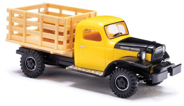 1945-1968 Dodge Power Wagon 4x4 Stakebed Truck - Assembled -- Yellow, Black