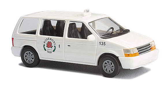 American Mini-Vans; Chrysler/Dodge/Plymouth -- Taxi - "Rosemont" (white w/red rose graphic)