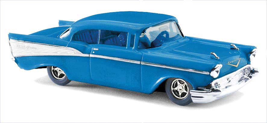 1957 Chevrolet Bel Air Coupe - Assembled -- Blue, White