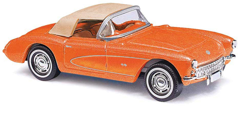 1956 Chevrolet Corvette Convertible - Assembled -- Top Up (metallic orange)
