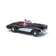 1956 Chevrolet Corvette Convertible - Assembled -- Top Down (black, white with Driver)-1