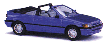 1991 Ford Escort Convertible - Assembled -- Top Down (Metallic Blue)