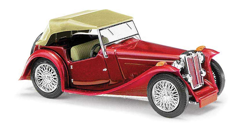1945 MG Midget TC Convertible - Assembled -- Top Up (red, gold)