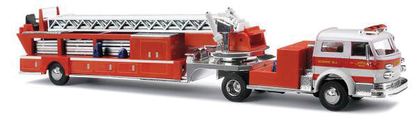 1970 American LaFrance Tractor-Drawn Aerial Ladder Truck - Assembled -- Summit NJ Fire Dept. (red, white)