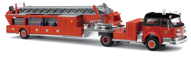 1968 American-LaFrance Fire Hook and Ladder Truck with Closed Cab - Assembled -- Fire Department (red, black)
