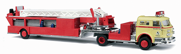Emergency 1970 American LaFrance Closed Cab Ladder Truck - Assembled -- Niagara Falls Fire Department (yellow, red)