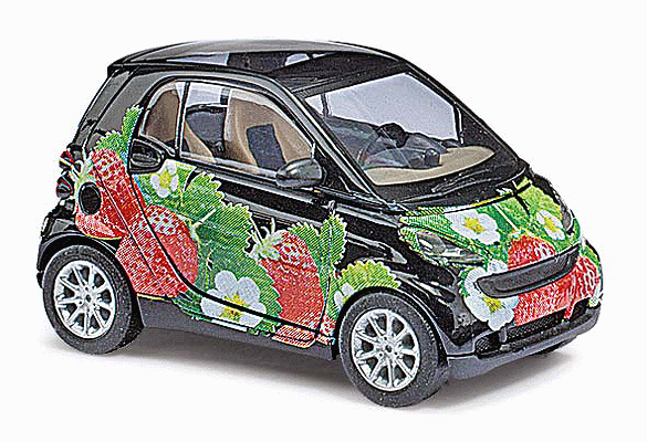 2007 Smart City Coupe - Assembled -- Erdbeere (black, red, Strawberry Graphics)