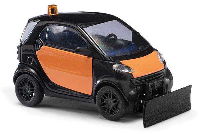 2007 Smart Fortwo City Coupe with Snow Plow - Assembled -- Orange, Black