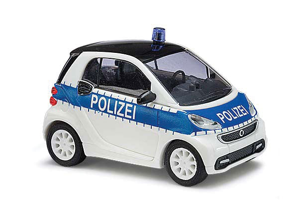 2012 Smart Fortwo Coupe - Assembled -- Police (silver, blue, German Lettering)