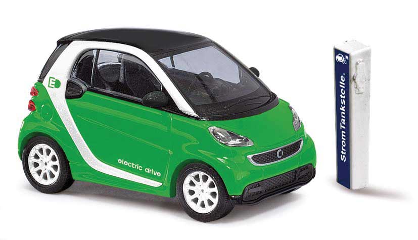2012 Smart Fortwo Coupe Electric - Assembled -- Green, White, Black