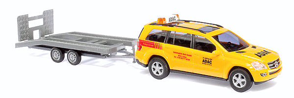 2006 Mercedes-Benz GL-Klasse Station Wagon w/Auto Transport Trailer -- ADAC (yellow, red, German Lettering)