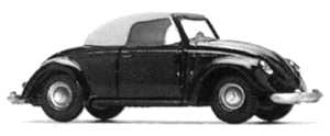 1949 Volkswagen Beetle Convertible - Assembled -- Top Up
