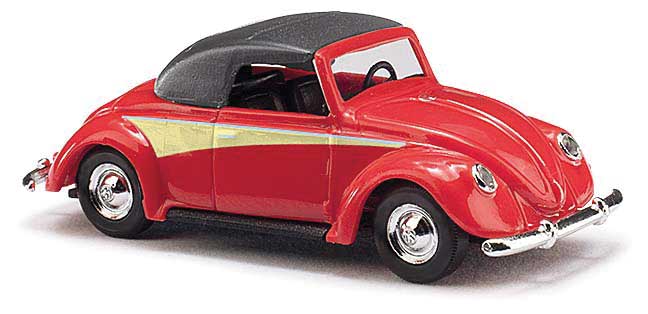 1949 Volkswagen Beetle Convertible - Assembled -- Top Up (red, yellow, black)