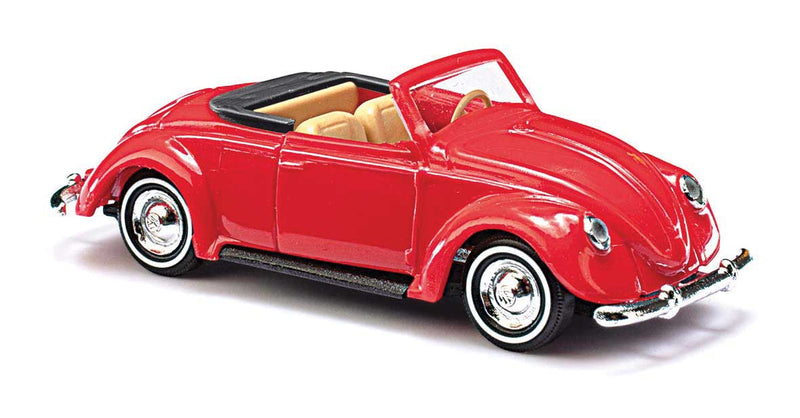 1949 Volkswagen Beetle Convertible - Assembled -- Top Down (red)