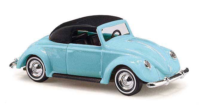1949 Volkswagen Beetle Convertible - Assembled -- Top Up (blue, black)
