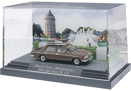 European Automobile Mercedes-Benz W123 Sedan -- Rhein-Tour Manheim w/Display Case