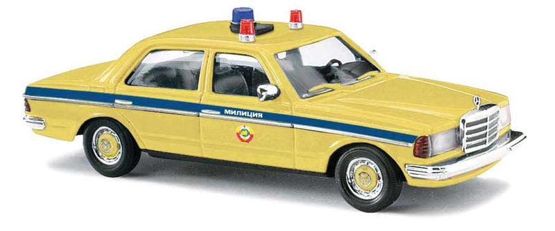 1977 Mercedes-Benz W123 Sedan - Assembled -- Russian Military (yellow, blue, Cyrillic Lettering)