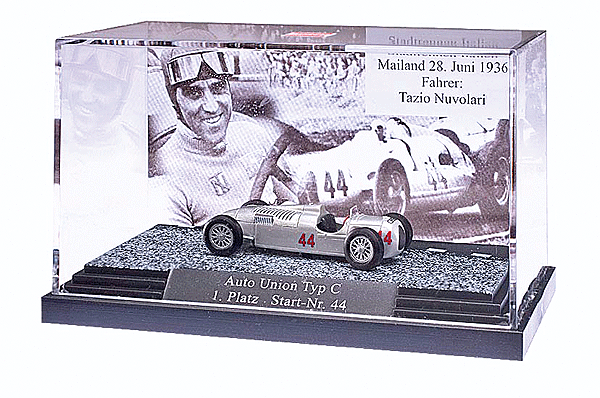 1936 Auto Union Type C Race Car - Assembled -- Mailand #44 June 28, 1936 1st Place Tazio Nuvolari (silver)
