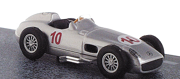 Racing Cars -- Mercedes W196 #10 "Silver Arrow" 1955 Spa Grand Prix Winner (silver)
