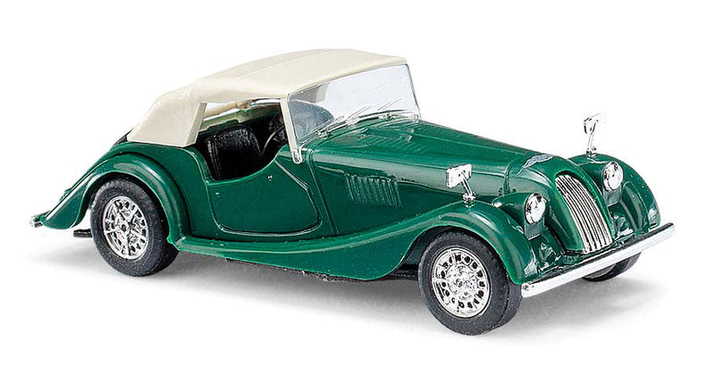 1968 Morgan Plus 8 Convertible - Assembled -- Top Up (green, white)