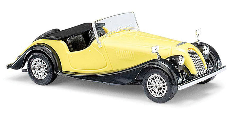 1968 Morgan Plus 8 Convertible - Assembled -- Top Down (yellow, black)