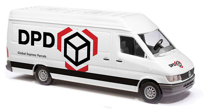 1995 Mercedes-Benz Sprinter Cargo Van - Assembled -- DPD (white, red, black, German Lettering)