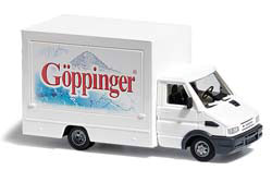 1996 Iveco Daily Truck w/Folding Concession Counter - Assembled -- Goppinger Sprudel (white, red, blue, German Lettering)