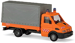 Trucks Iveco -- Daily Flatbed w/Canvas Cover Street Repair Truck