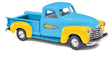 1950 Chevrolet Pickup Truck - Assembled -- Cheesy Jane's (blue, yellow)