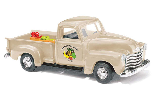 1950 Chevrolet Pickup Truck w/Fruit Crate Load - Assembled -- John Doe's Fruit Company (beige)